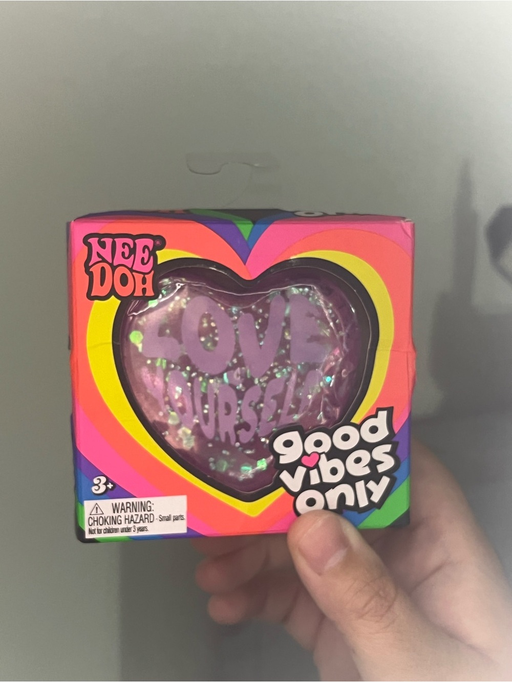 NeeDoh Good Vibes Only Heart Stress Ball - Purple
